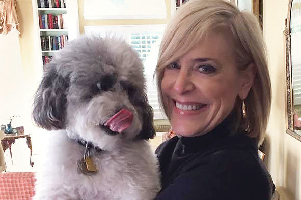 Deborah Stone and her dog