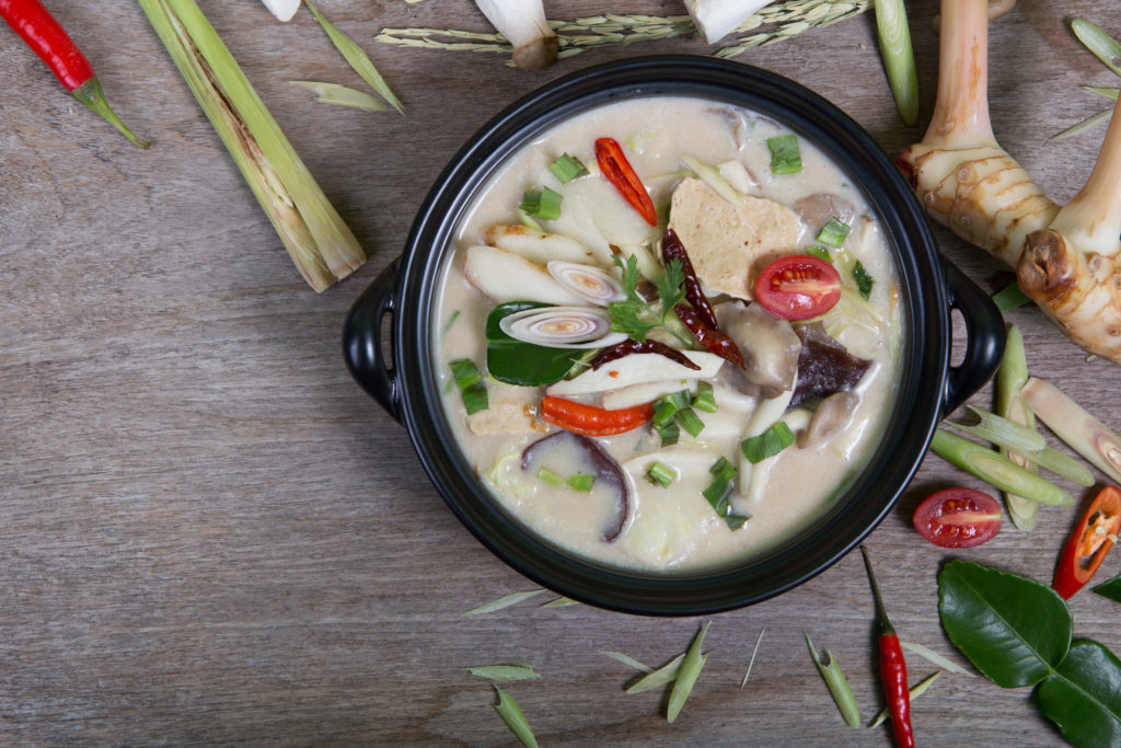 Lemon grass and chicken soup