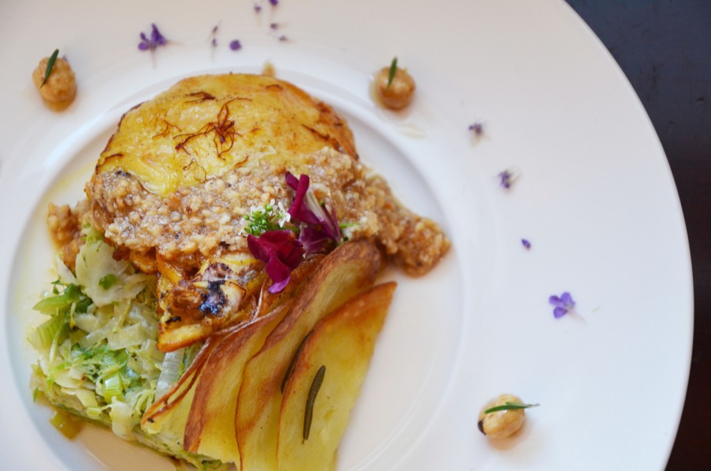 Roast Chicken with Saffron, Hazelnuts, and Honey