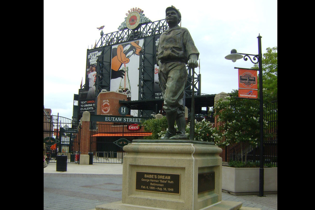 Babe Ruth statue, Oriole Park at Camden Yards, Baltimore