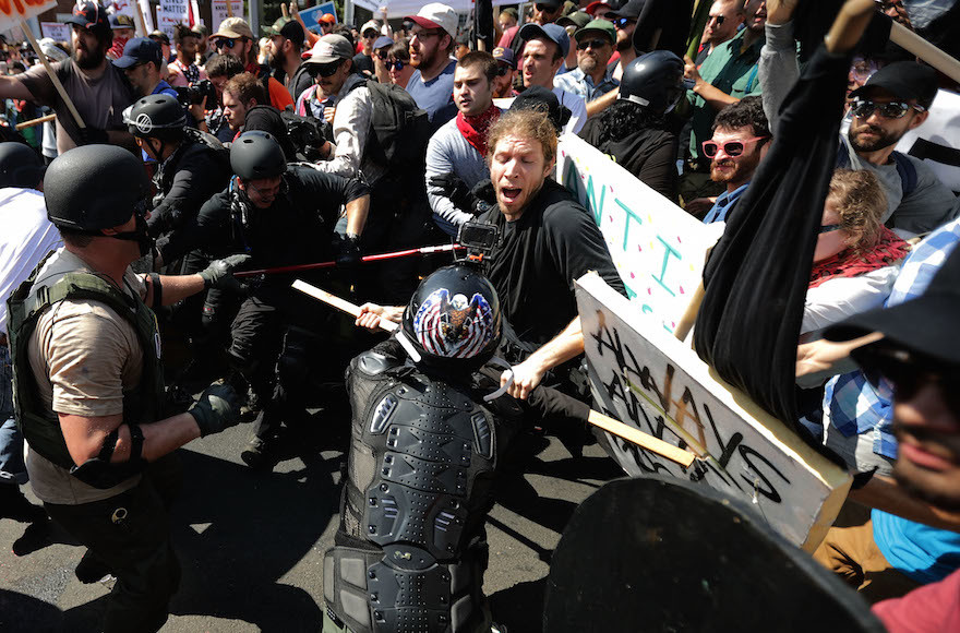 White supremacist protesters