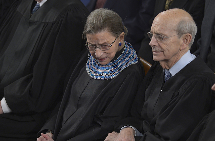 Supreme Court Justices Ruth Bader Ginsburg and Stephen Breyer