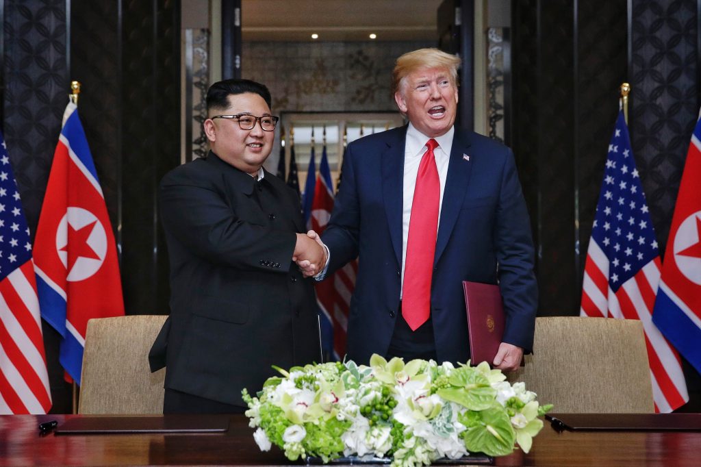 Kim Jong Un and President Donald Trump