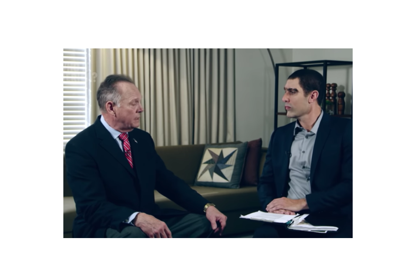 Roy Moore and Sacha Baron Cohen