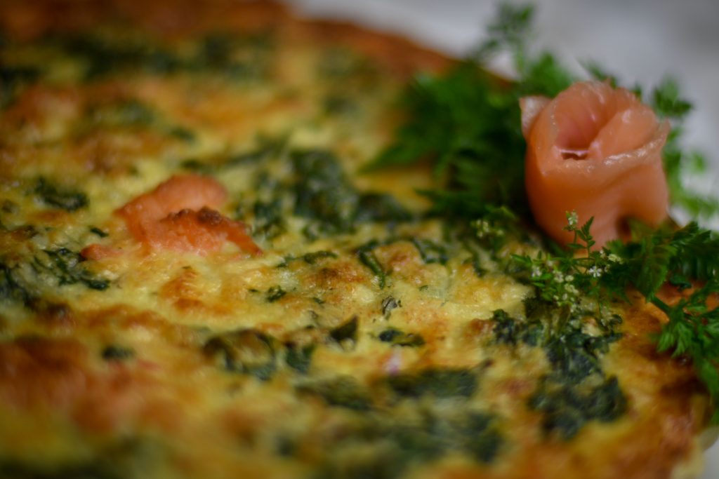Smoked Salmon and Spinach Quiche
