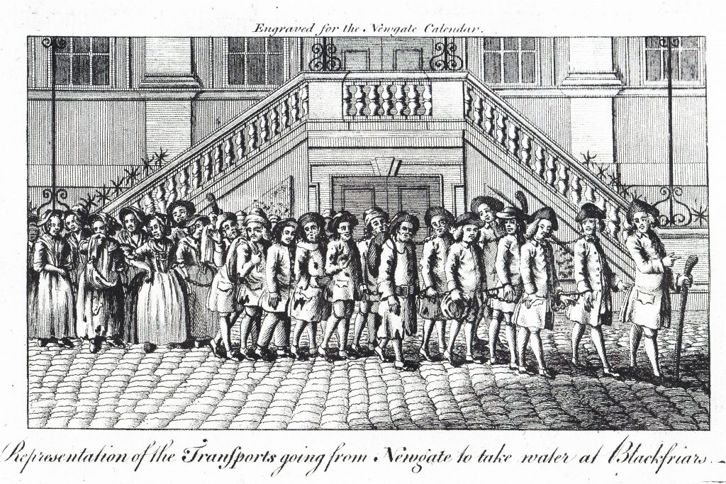 Convicts at Newgate Prison Awaiting Transport to America