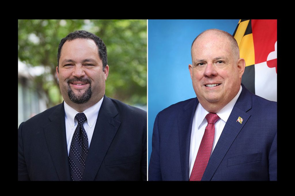 Ben Jealous and Gov. Larry Hogan