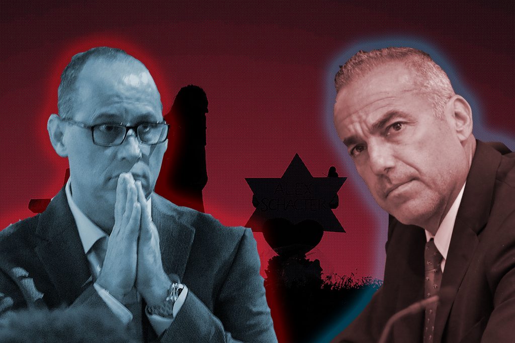 Fred Guttenberg, left, and Andrew Pollack