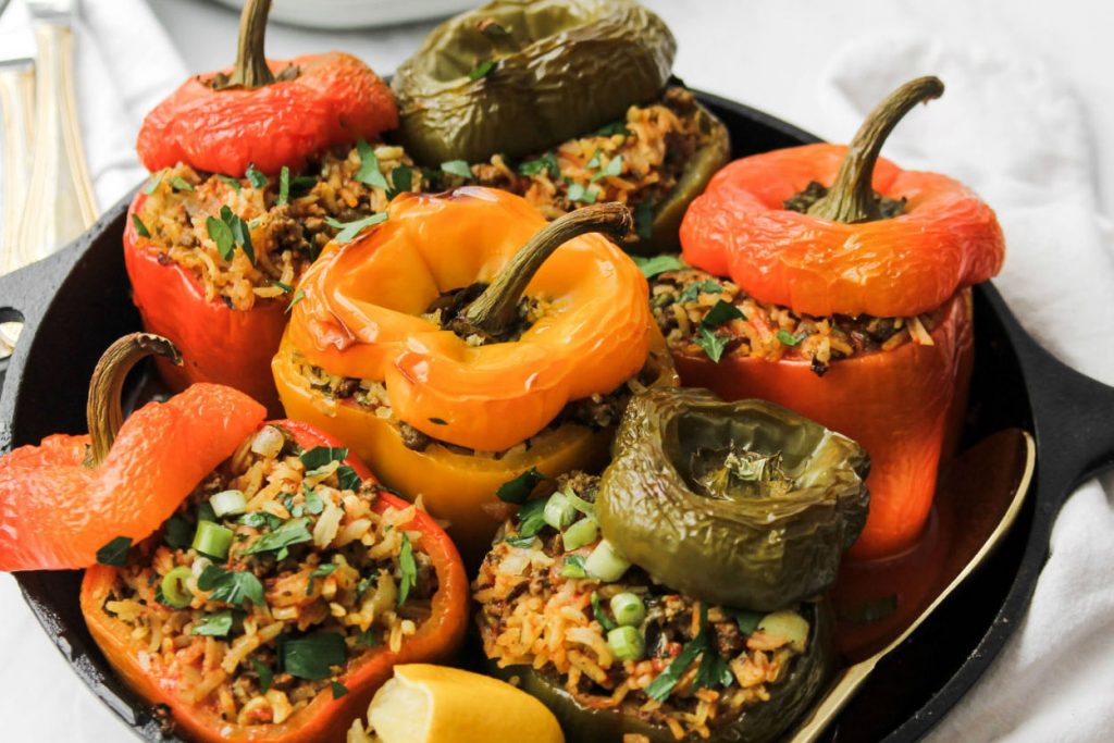 Persian-inspired stuffed peppers