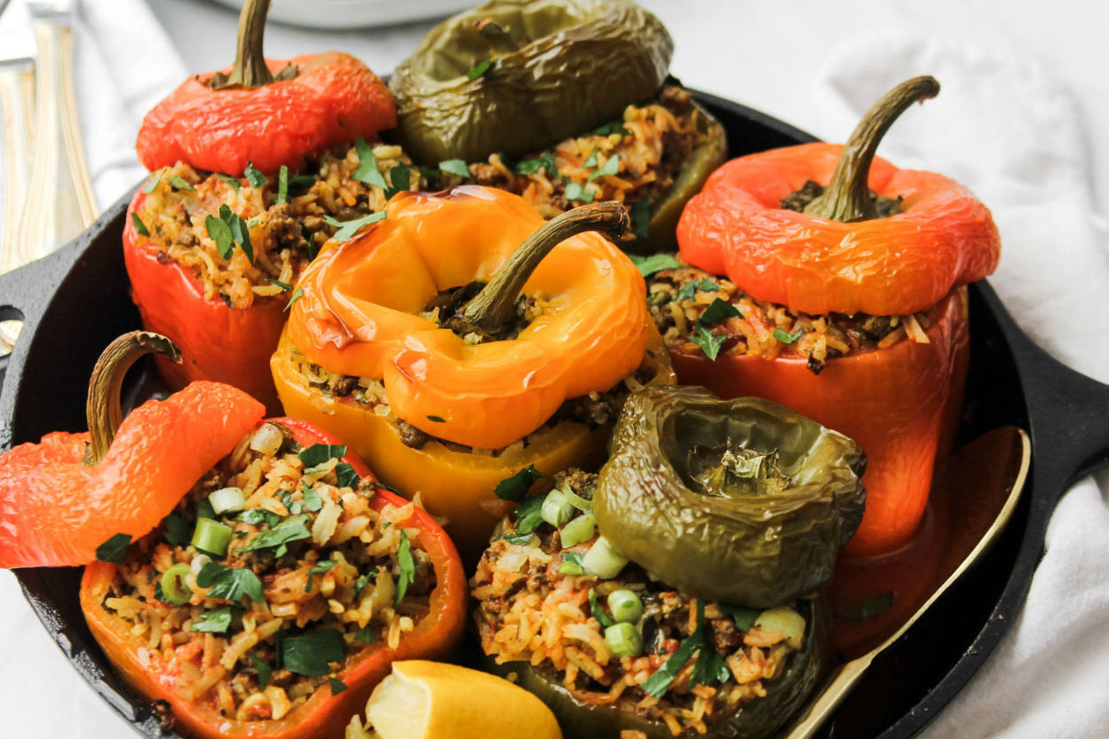 Persian-inspired stuffed peppers