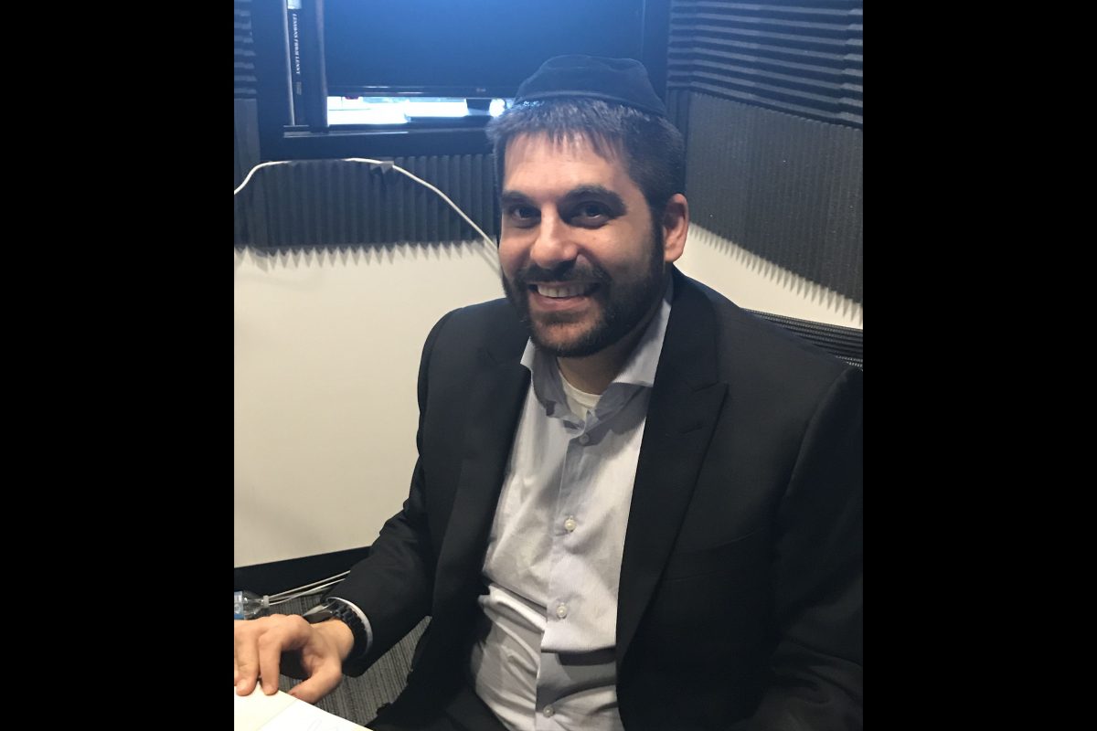 Rabbi Eli Yoggev in the studio