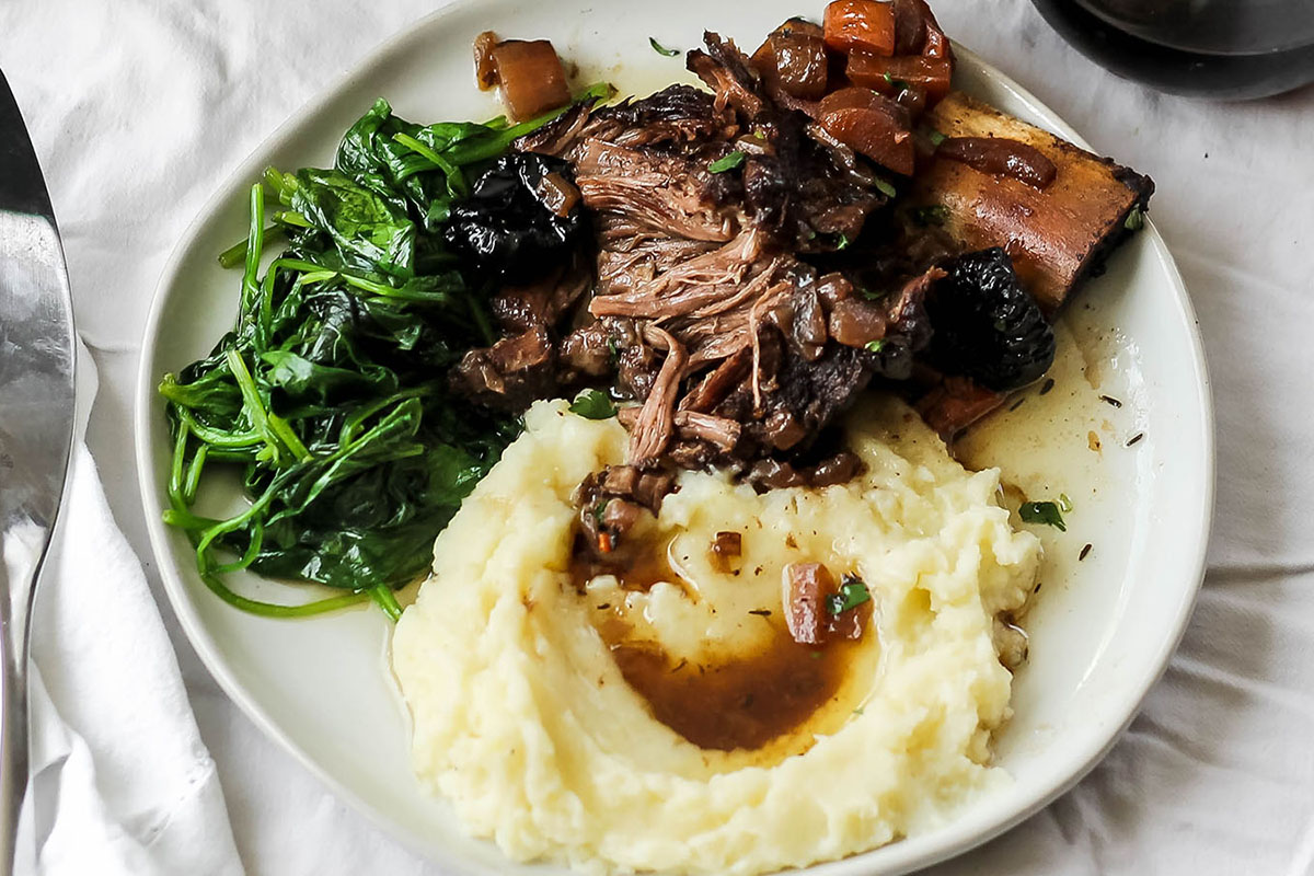 Red Wine Braised Short Ribs with Prune