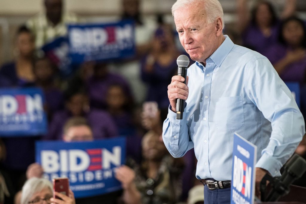 Democratic presidential candidate Joe Biden