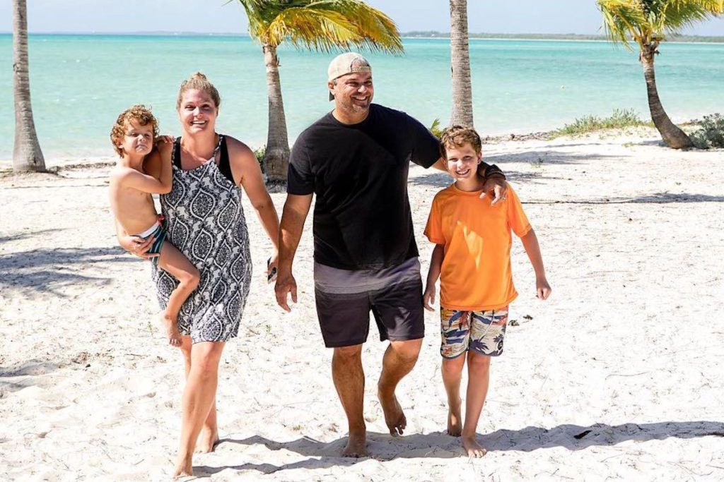 Justin Zackham and his family