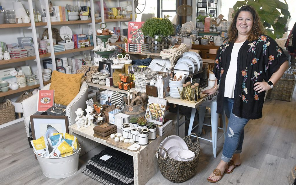 Kohli Flick, owner of Becket Hitch, stands in her Lutherville shop. (Photo by Steve Ruark)