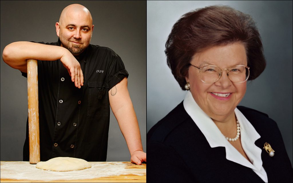 Charm City Cakes owner Duff Goldman and former Maryland Sen. Barbara A. Mikulski are two of the seven co-chairs for this year's Baltimore Homecoming event.