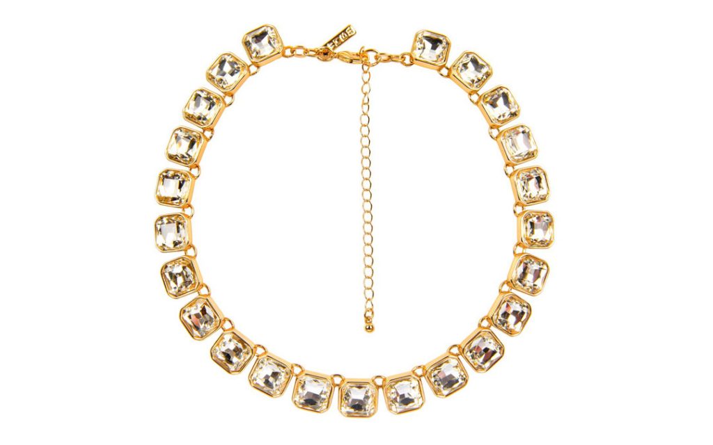 An elegant necklace like this one is sure to turn heads at this year’s holiday party. $37.50 at White House Black Market