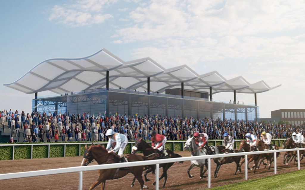 A rendering of the future Pimlico Race Course. (Courtesy of Populous and the Maryland Jockey Club)