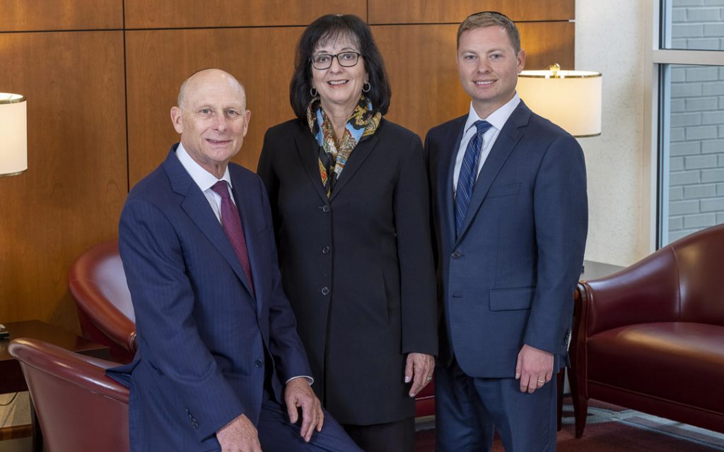 (Left to right) Ira Levinson, Ellensue Levinson-Jeffers and Matt Levinson of Sol Levinson & Bros. funeral home in Pikesville. (Provided photo)