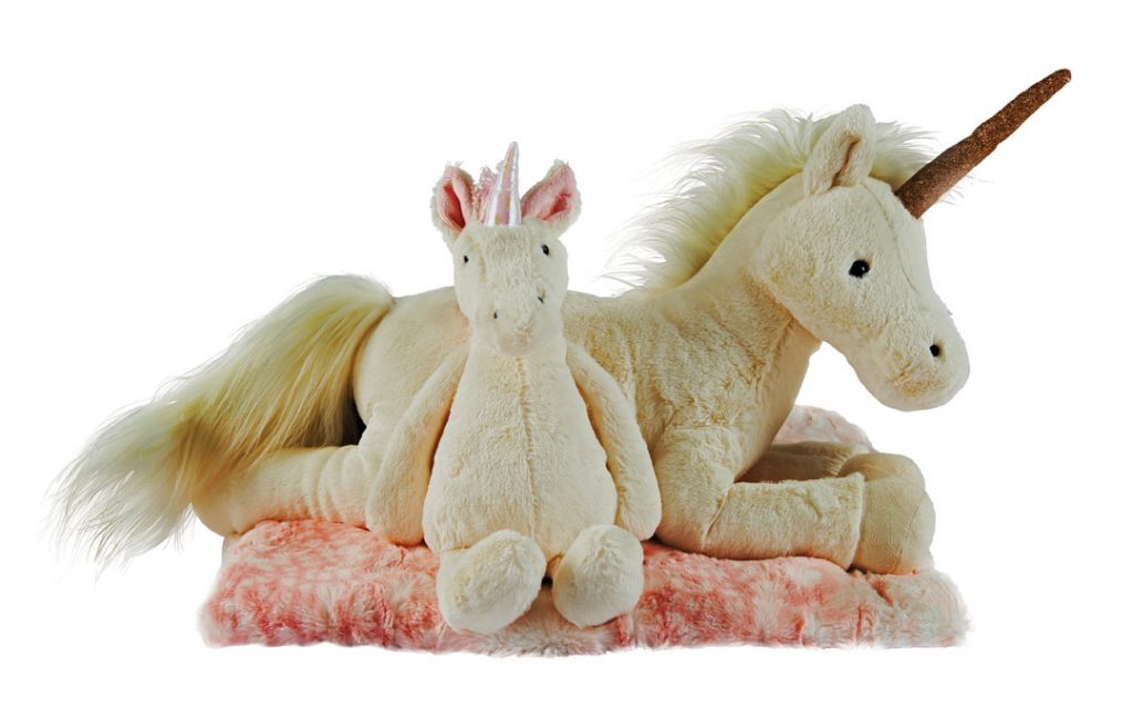 Your child is sure to have a magical Valentine’s Day when you come home with one of these stuffed unicorns or a furry leopard print blanket. Medium Unicorn from Wee Chic; JellyCat, $24 Large Luna Unicorn from Wee Chic; JellyCat, $58. Faux Fur Blanket from Wee Chic; Tourance, $62.
