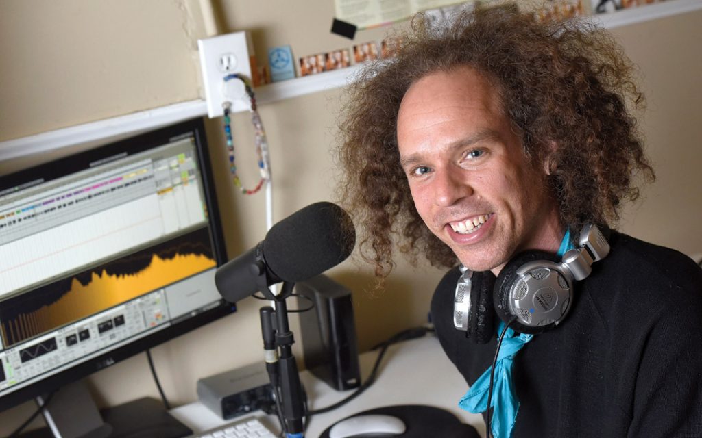 Musician and beatboxer Max Schwartz Bent: “I'm influenced by Jewish culture, particularly the tradition of storytelling in the Chasidic culture.” (Photo by Steve Ruark)