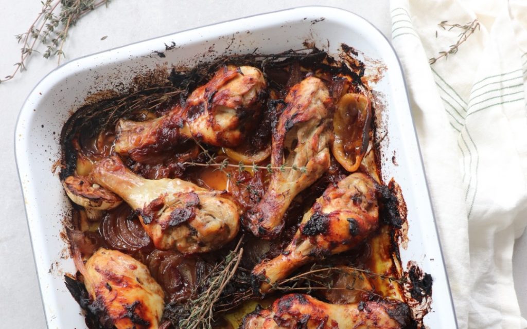 Charoset Chicken with Thyme (Photo credit: Emanuelle Lee via JTA)