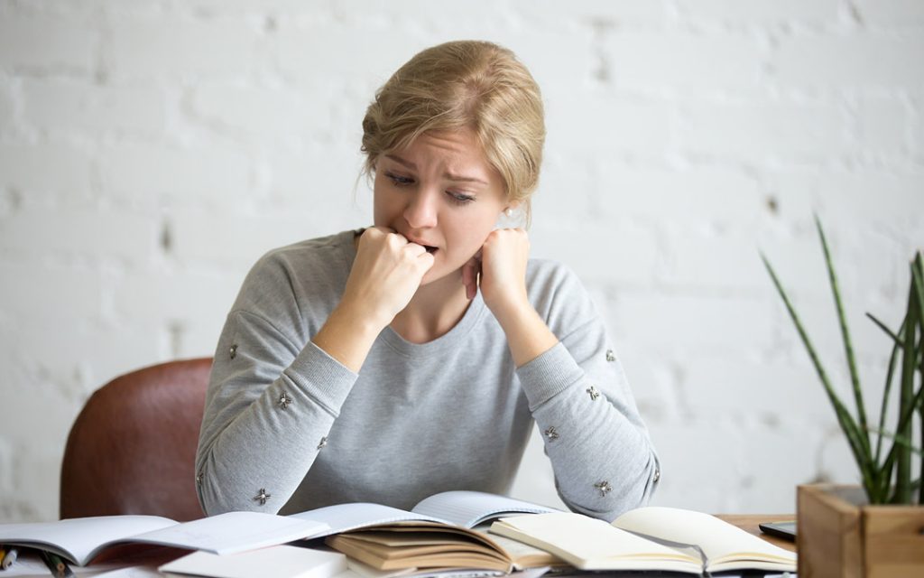 Woman under stress