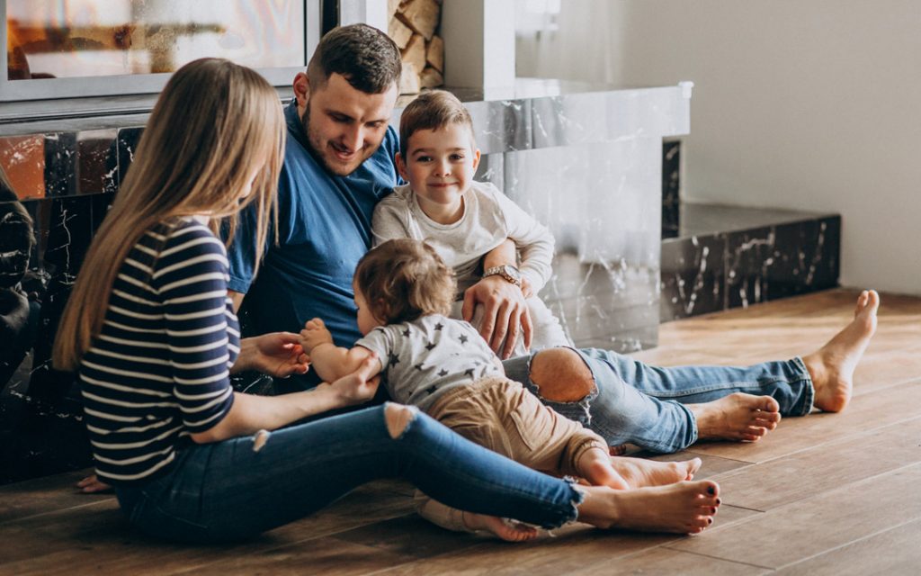 family at home