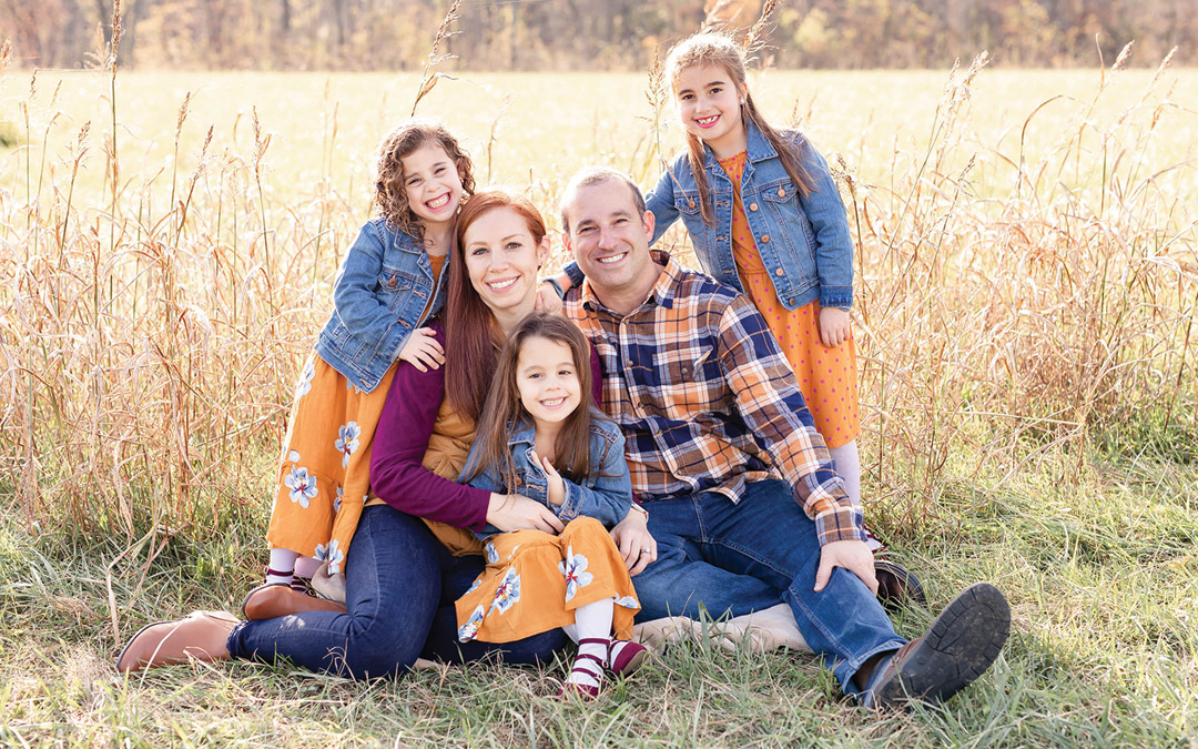 Rebecca and Justin Rubin and their three daughters (Photo courtesy of Heather O’Steen Photography)