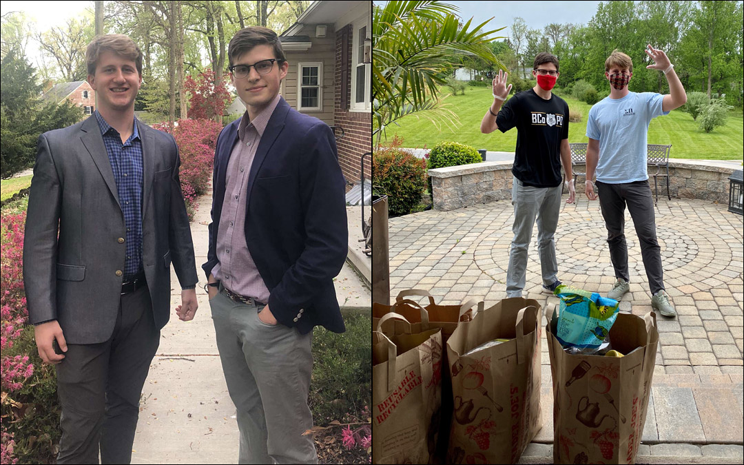 Jake Mundy and Max Rist created Stork Distributions to deliver and sanitize groceries and home improvement products to those living anywhere in the Baltimore metropolitan area.