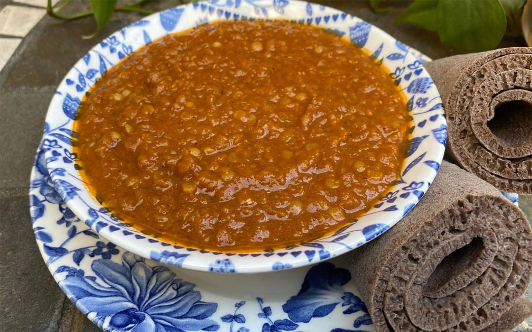 Ethiopian Red Lentil Recipe (Messer Wot)