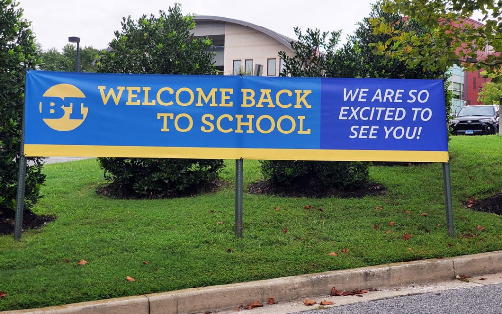 Beth Tfiloh Dahan Community School welcome back banner