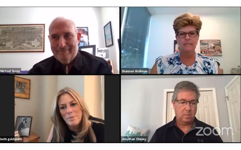 Michael Green and Shannon Wollman with Beth Goldsmith and Jonathan Oleisky