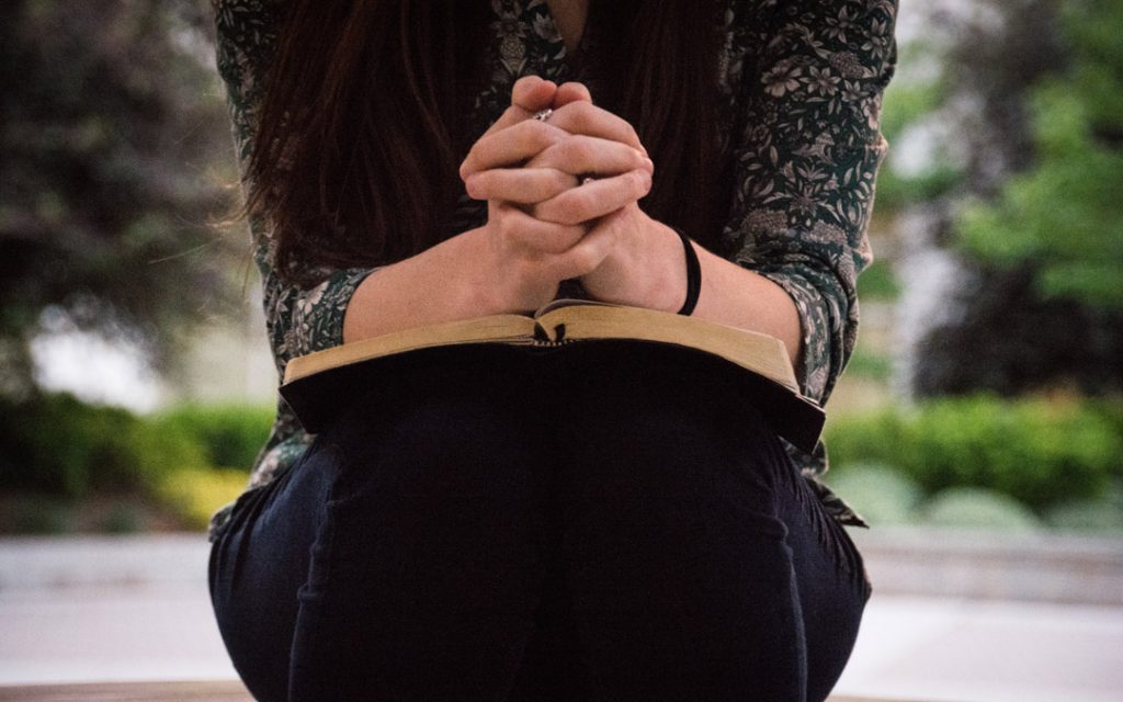 woman with book