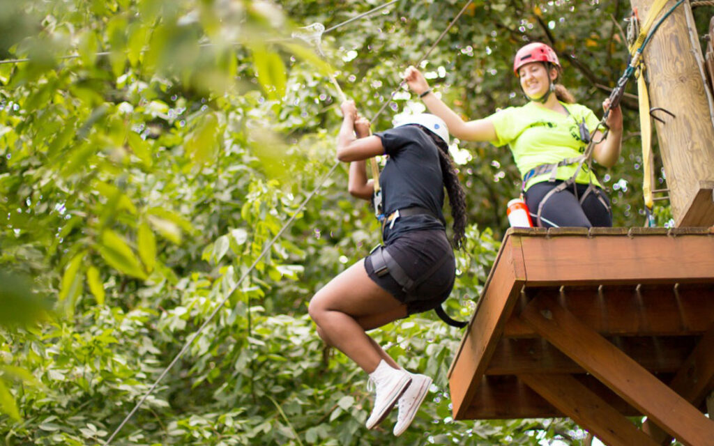 zipline course at Terrapin Adventures.