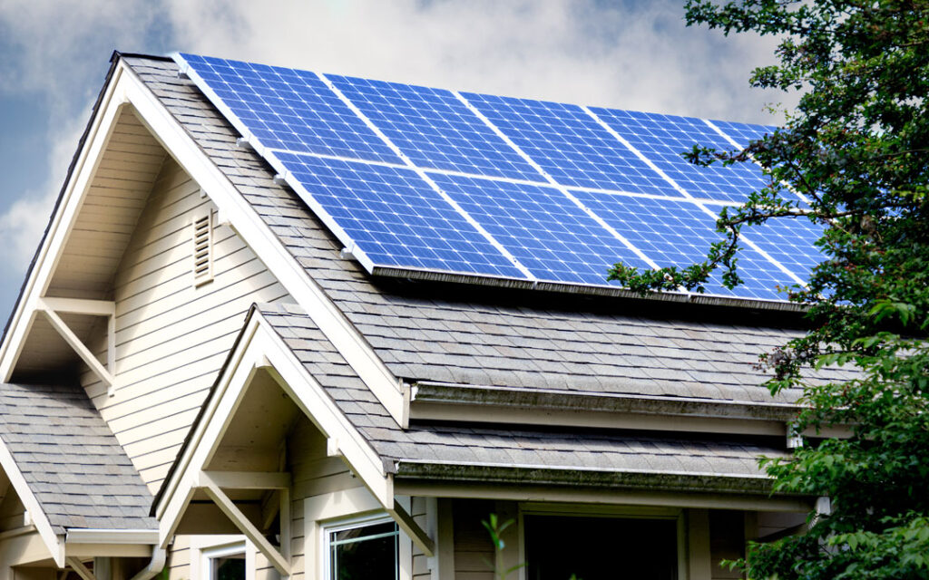House with solar panels