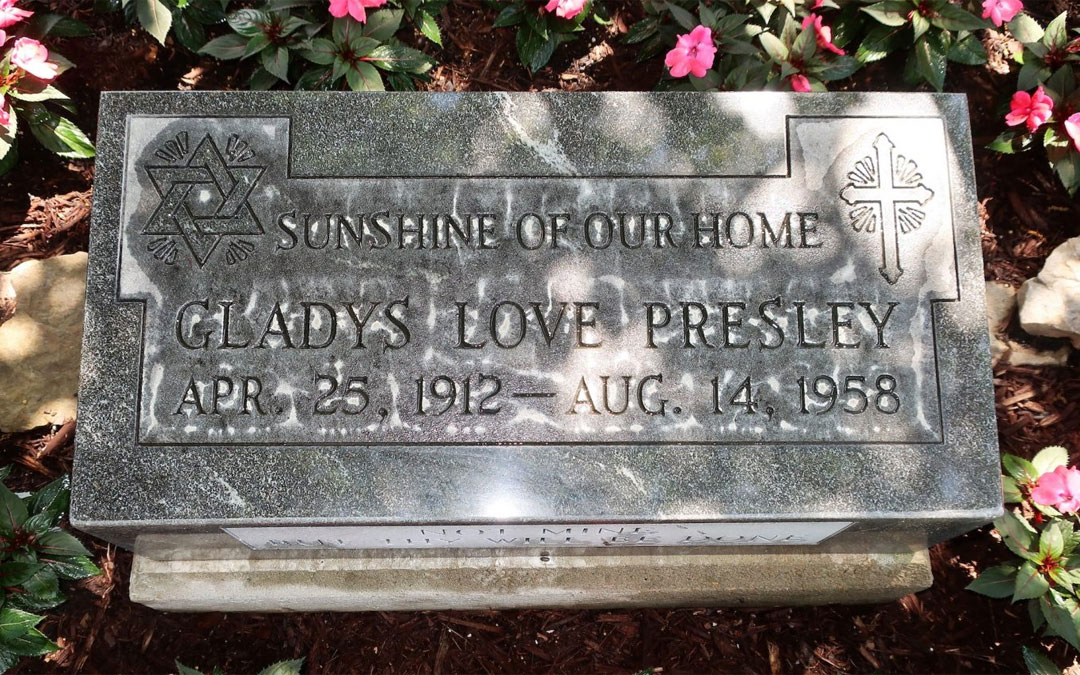 Gladys Presley’s grave marker