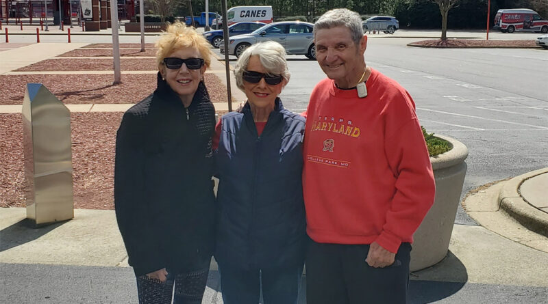 This recent photo shows Milton Kline meeting up with his newfound sisters Lois and Mary Ann.