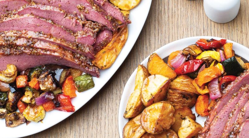 Eddie's of Roland Park's glazed corned beef dinner