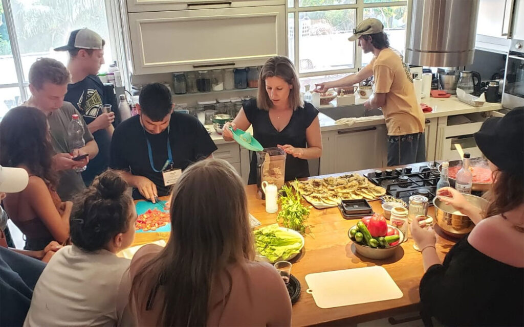 hummus making