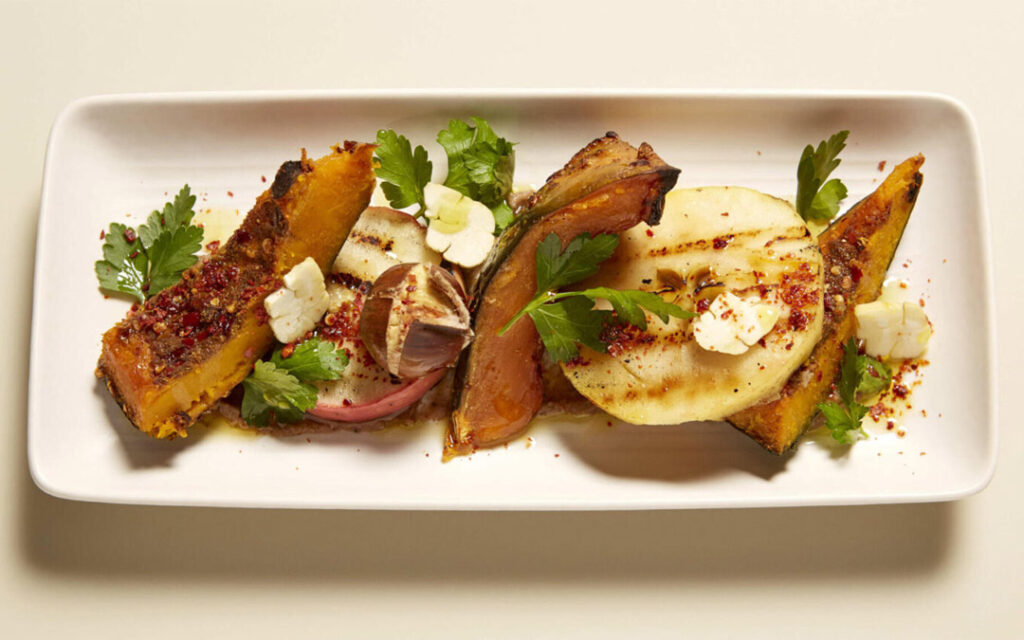 Grilled Pumpkins, Apples and Chestnuts