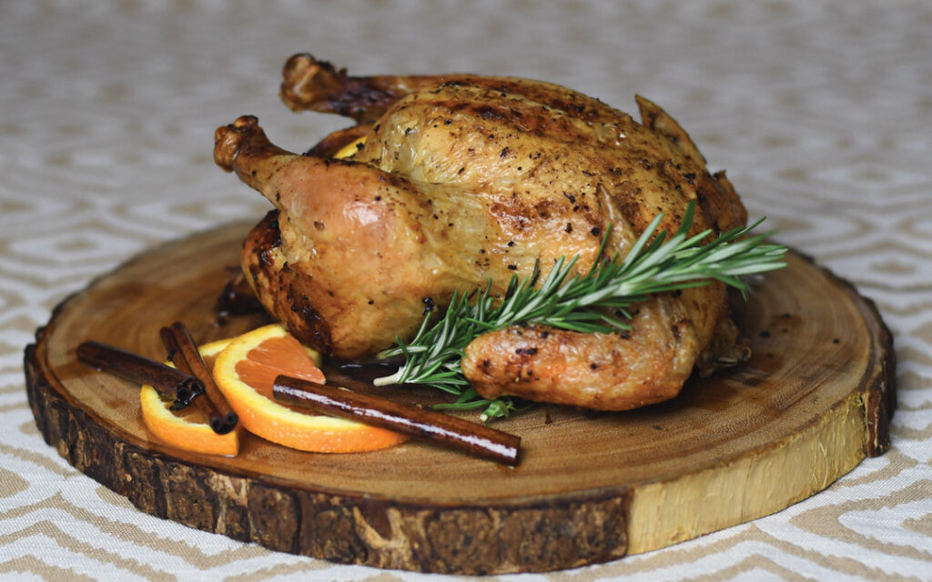 Cider Brined Chicken with Cinnamon and Orange