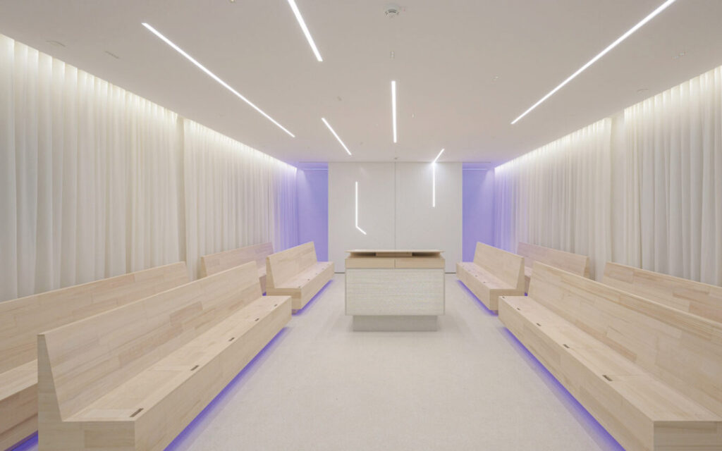 An interior view of the synagogue at the University of Potsdam.
