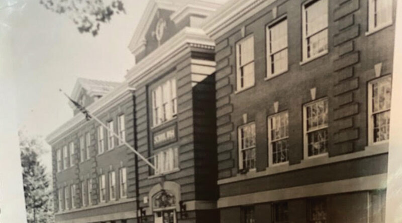 An archival photo of School 64, now known as Liberty Elementary School, in Forest Park.