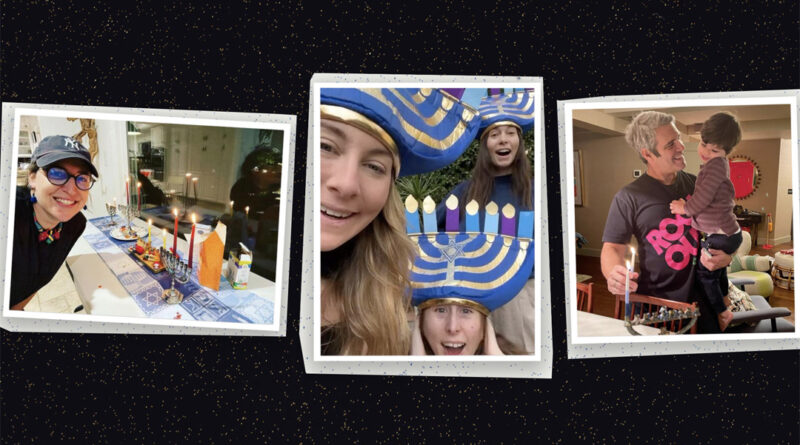 Mayim Bialik and Andy Cohen shared photos of their menorahs on social media.