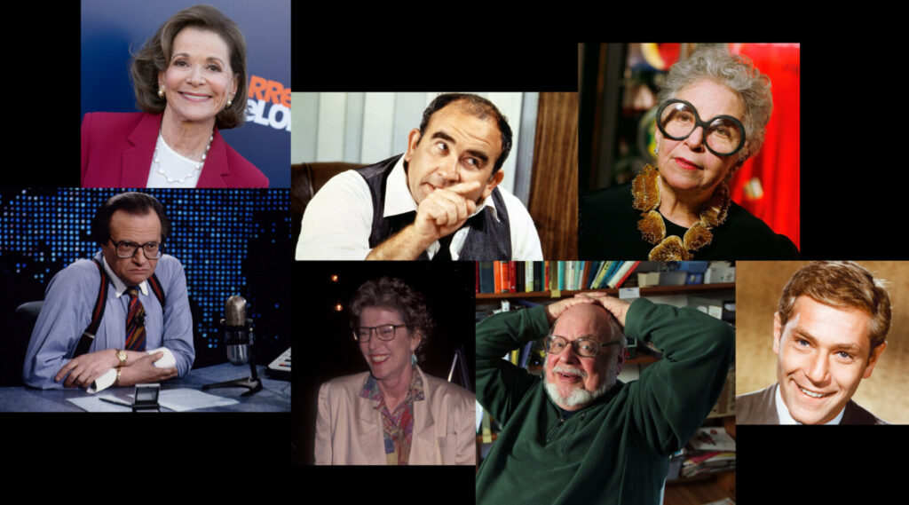 Jessica Walter, Ed Asner, Sylvia Weinstock, George Segal, Norton Juster, Joan Micklin Silver and Larry King