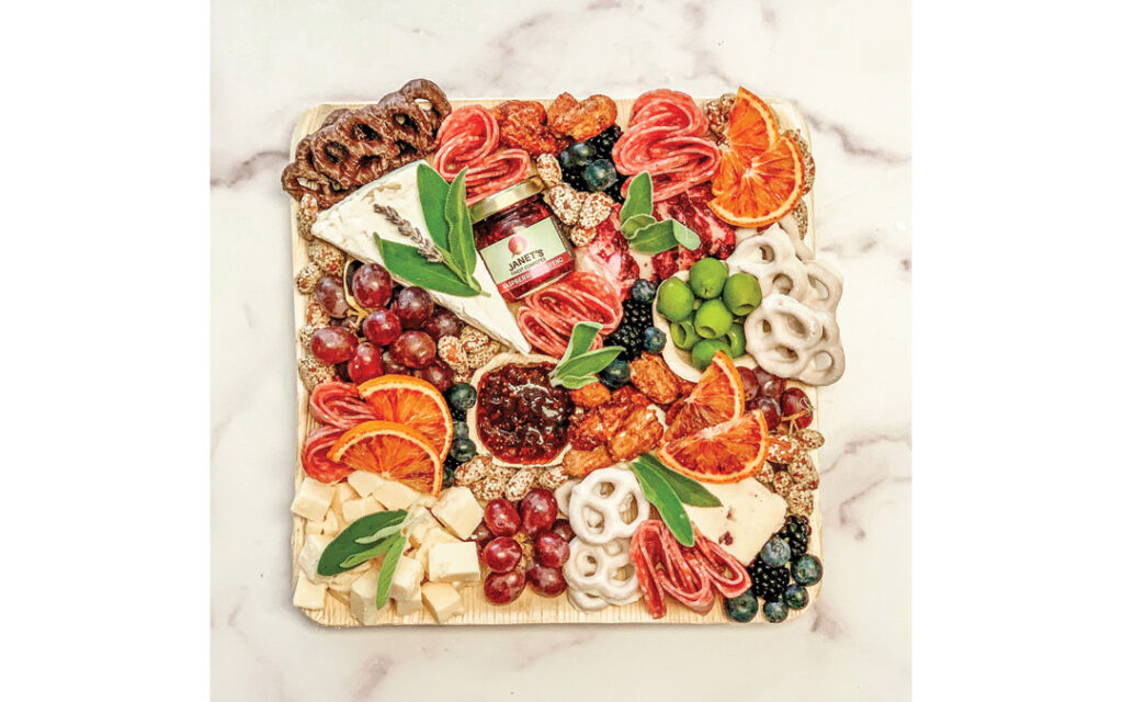 The Boards in a Box custom-grazing table