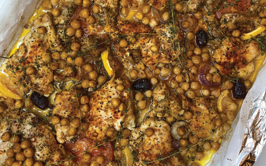Sheet-Pan Chicken and Chickpeas