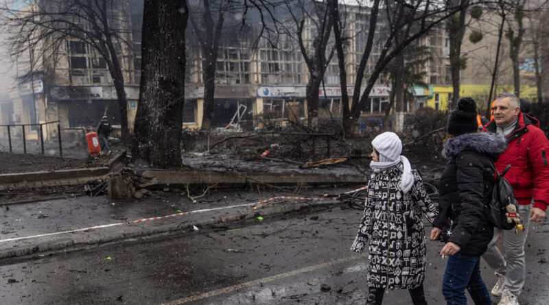 Pedestrians in Kyiv
