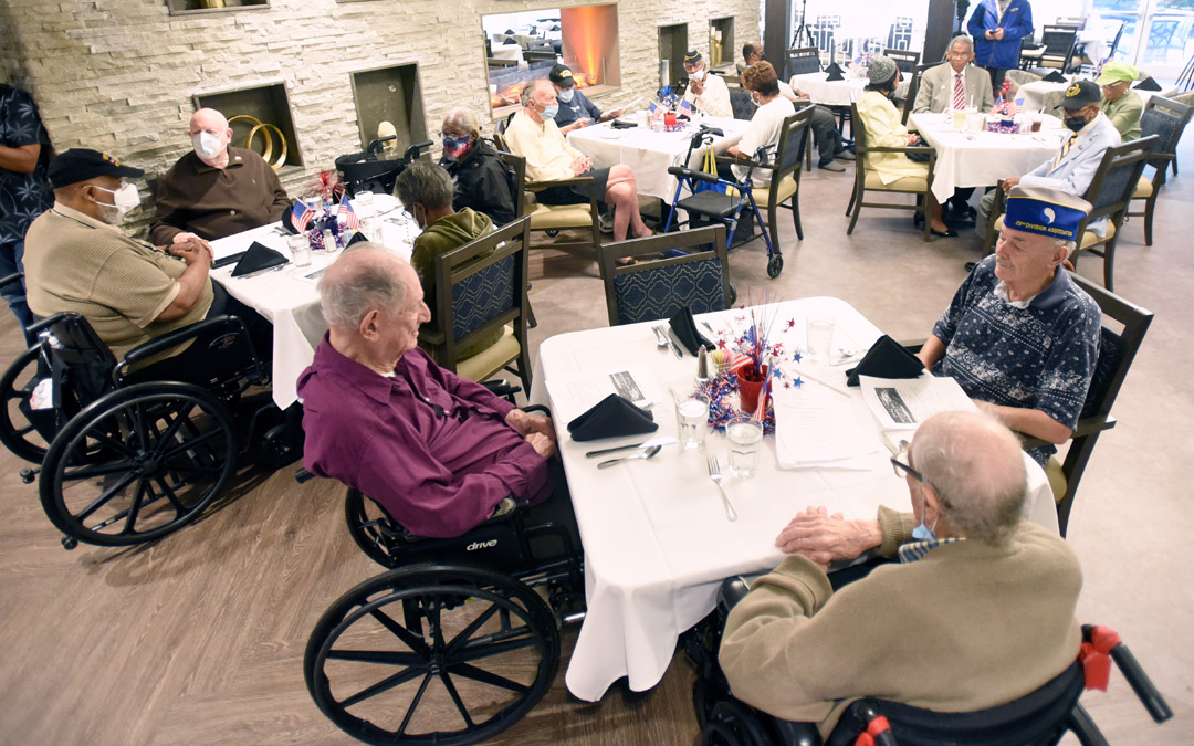 Twenty-five resident veterans and their loved ones attended the luncheon and ceremony.